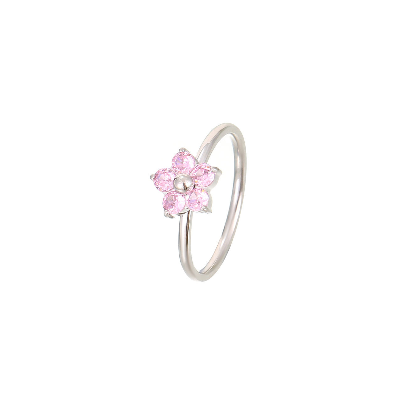 Simple Flower Cold Style Personality High Sense Artsy Ring