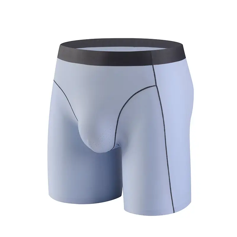 Men's Ice Silk Lengthened Sports Wear-resistant Pants Antibacterial Seamless Underwear