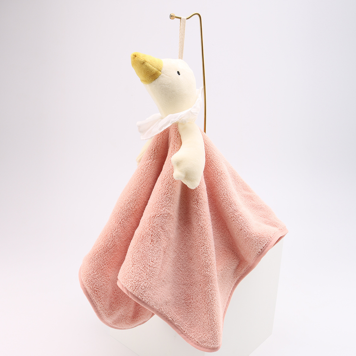 Cartoon Goose Hanging Bathroom Coral Fleece Soft Absorbent Household Hand Towel