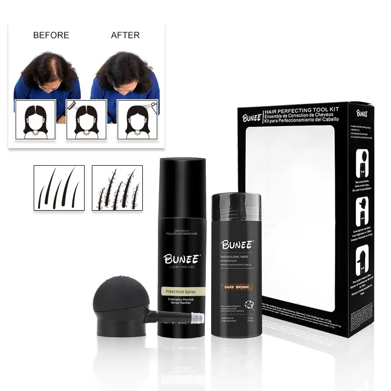 Dense Hair Fiber 275g Three-piece Suit Shaping Water Style Hair Fiber Powder Viewing Angle Effect Sparse Hair Hair Replacement