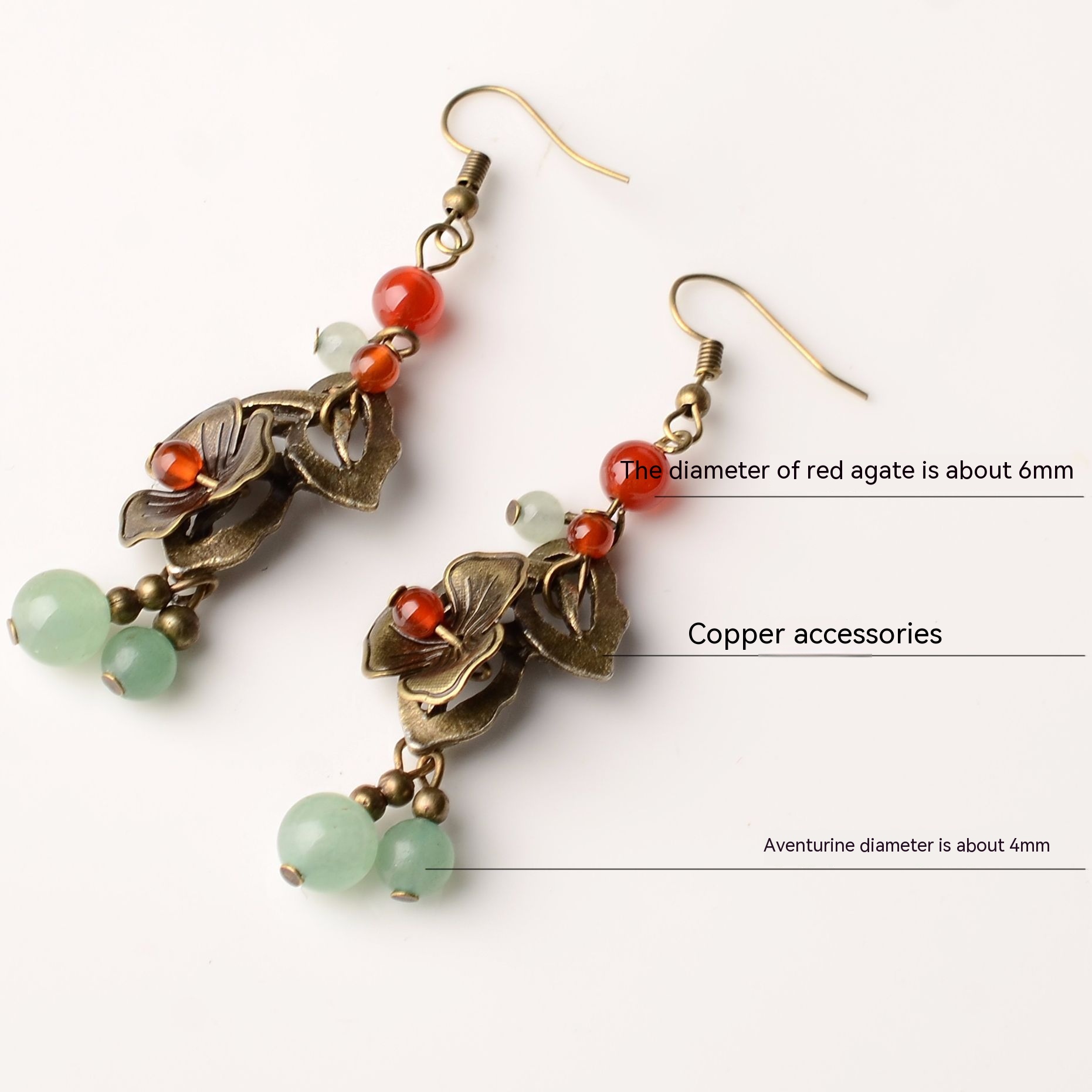 Retro Hollow Flower Leaf Graceful And Fashionable Vintage Earrings