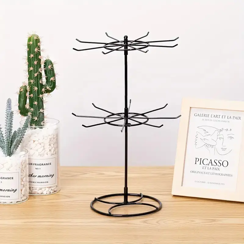 Two-Tier Jewelry Display Stand for Necklaces and Bracelets