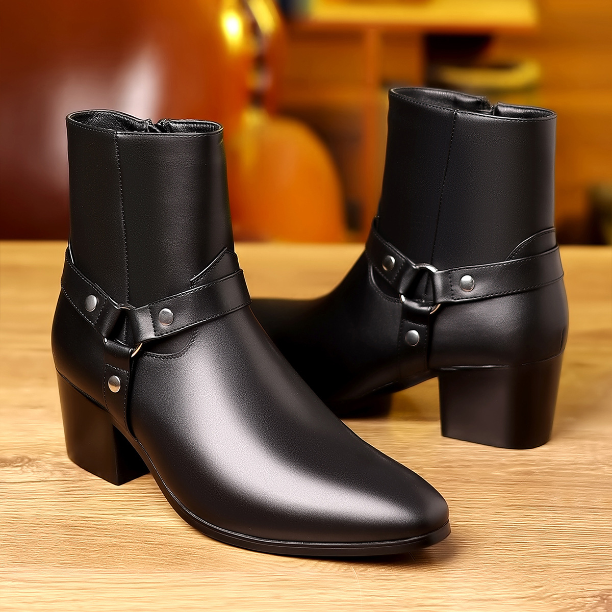 Fashionable British-style Pointed-toe Casual Mens Boots 3
