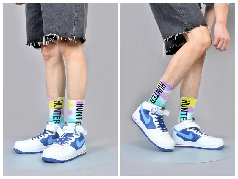 Title 8, Tie-Dyed Thin Tube Socks For Men And Women