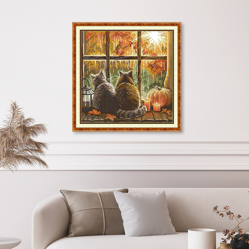 Cross-stitch Thread Embroidery Animal Series Cat — image 1