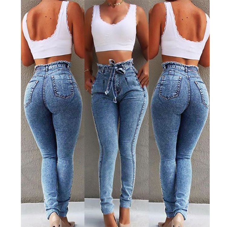 Title 3, Jeans con flecos elegantes para mujer, perfecto...