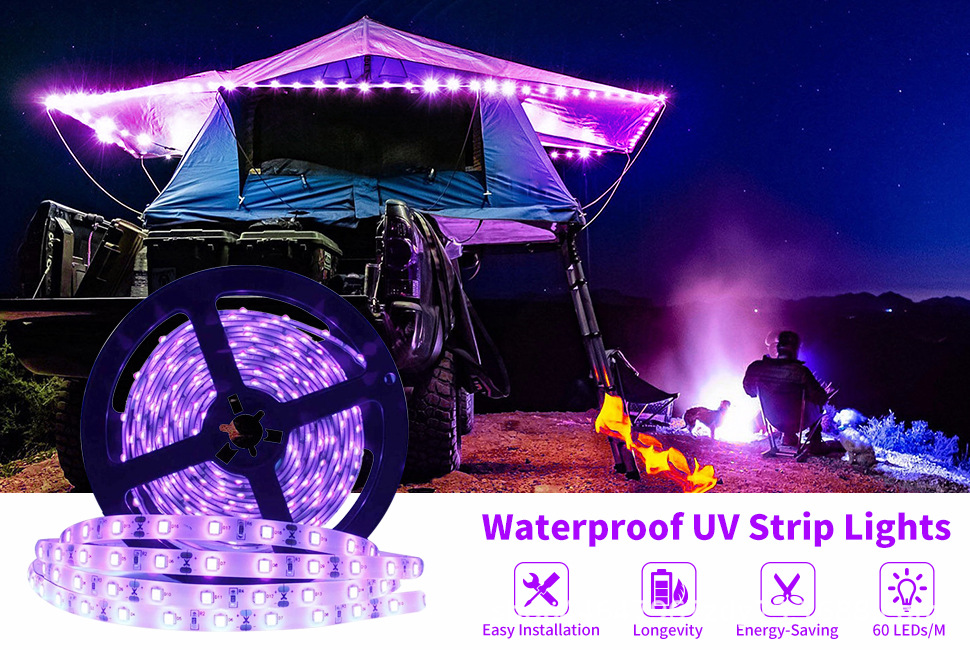 Title 3, Purple Light Waterproof Light Belt Set Hallowee...