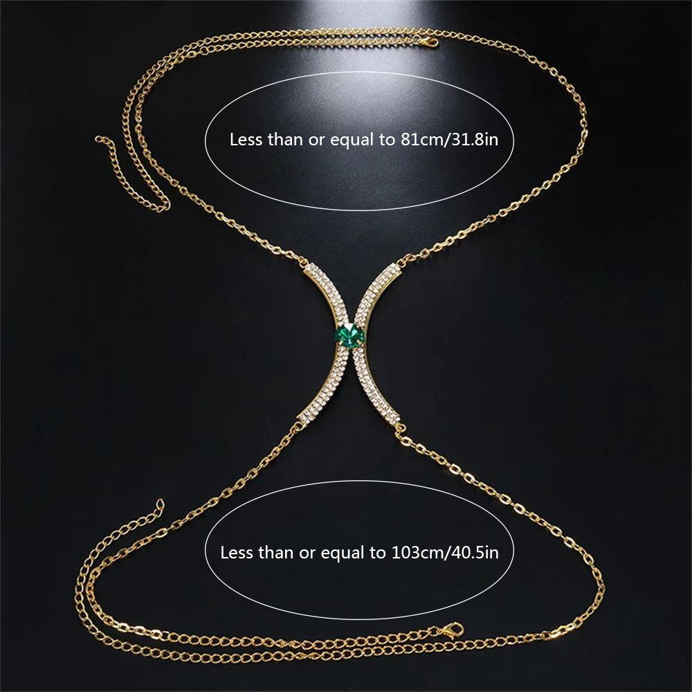 Chest Necklace X Shaped Gold