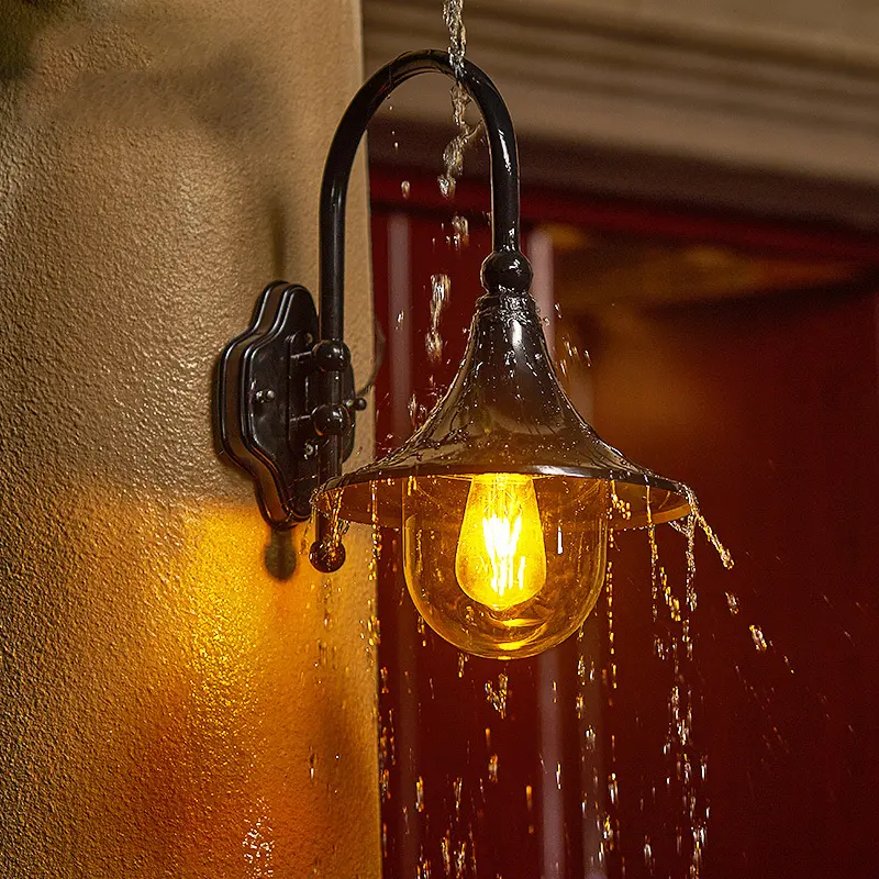 Outdoor Wall Lamp Horn Gate Stairs Pastoral Aluminum Balcony