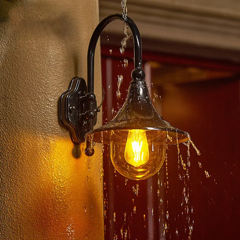 Outdoor Wall Lamp Horn Gate Stairs Pastoral