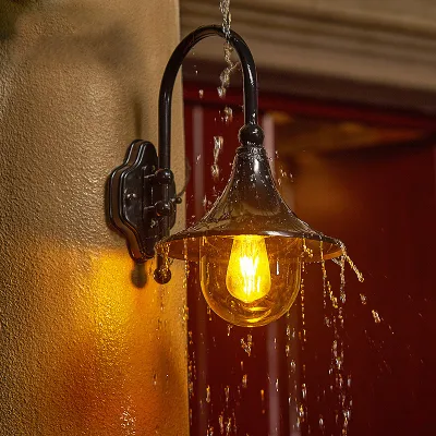 Outdoor Wall Lamp Horn Wall Lamp Outdoor Gate Lamp Stairs Pastoral Aluminum Balcony Exposed Table Lamp