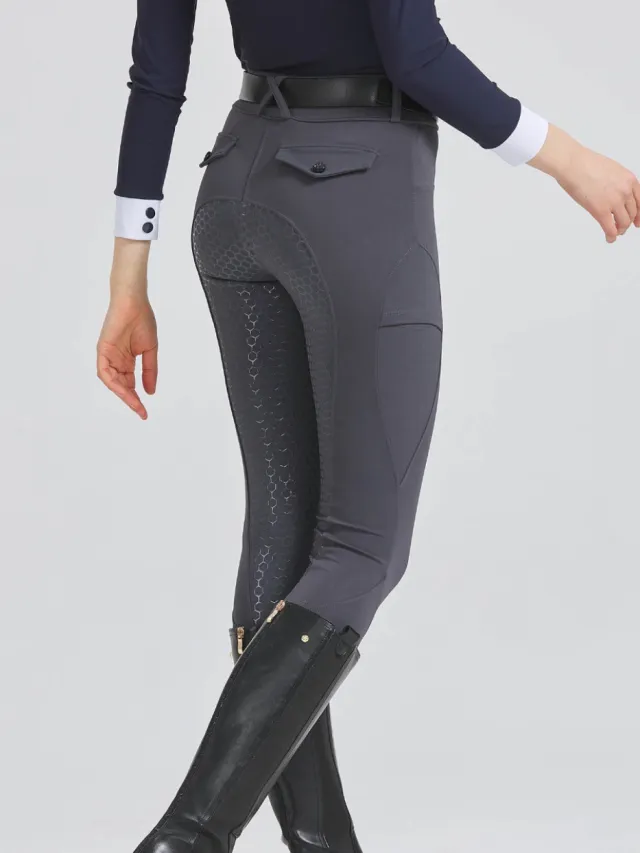 Women's Simple Stretch High waist Quick drying Pants Dark Gray - Shop at LoveMi