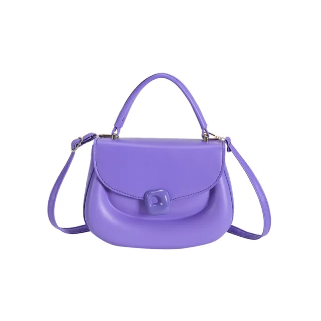 Fashion Simple And Light Luxury Pressure Shell Portable Small Square Bag Purple - Shop at LoveMi