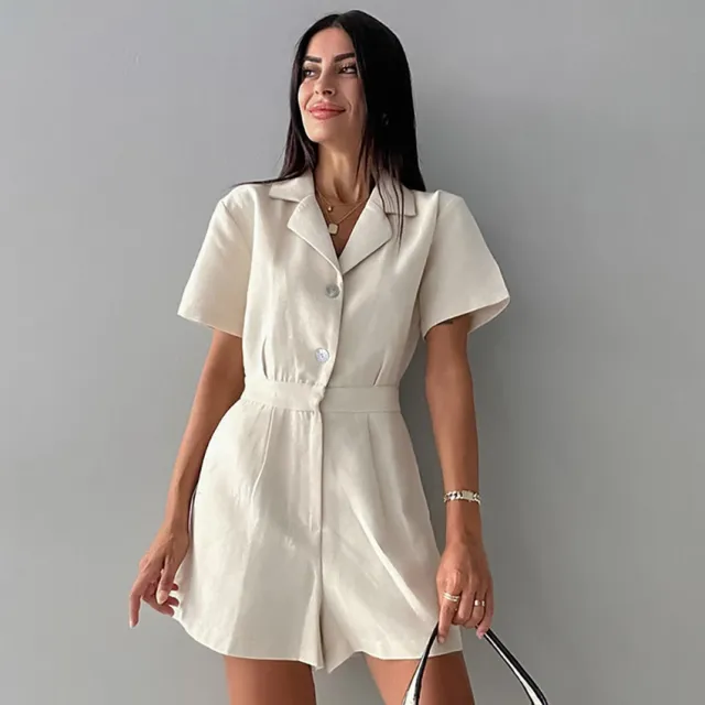 Design Casual All match Solid Color Jumpsuit Khaki - Shop at LoveMi
