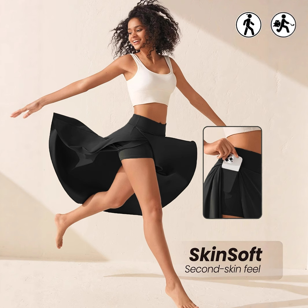 Elegant Flowing Solid-Colored Midi Skirt With Ruffle Trim