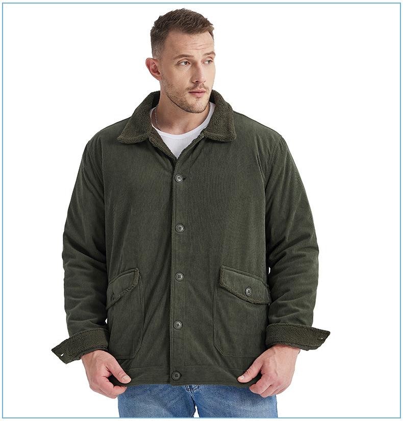 Title 39, Herren Cashmere Jacke Verdickt Groß Loose Casua...