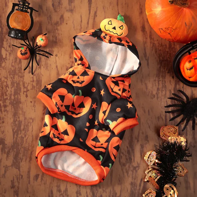 Cross border Pet Costume Halloween Classic Pumpkin Skirt Bichon Teddy Dog Cat Christmas Clothes Halloween Sweater - Shop at LoveMi