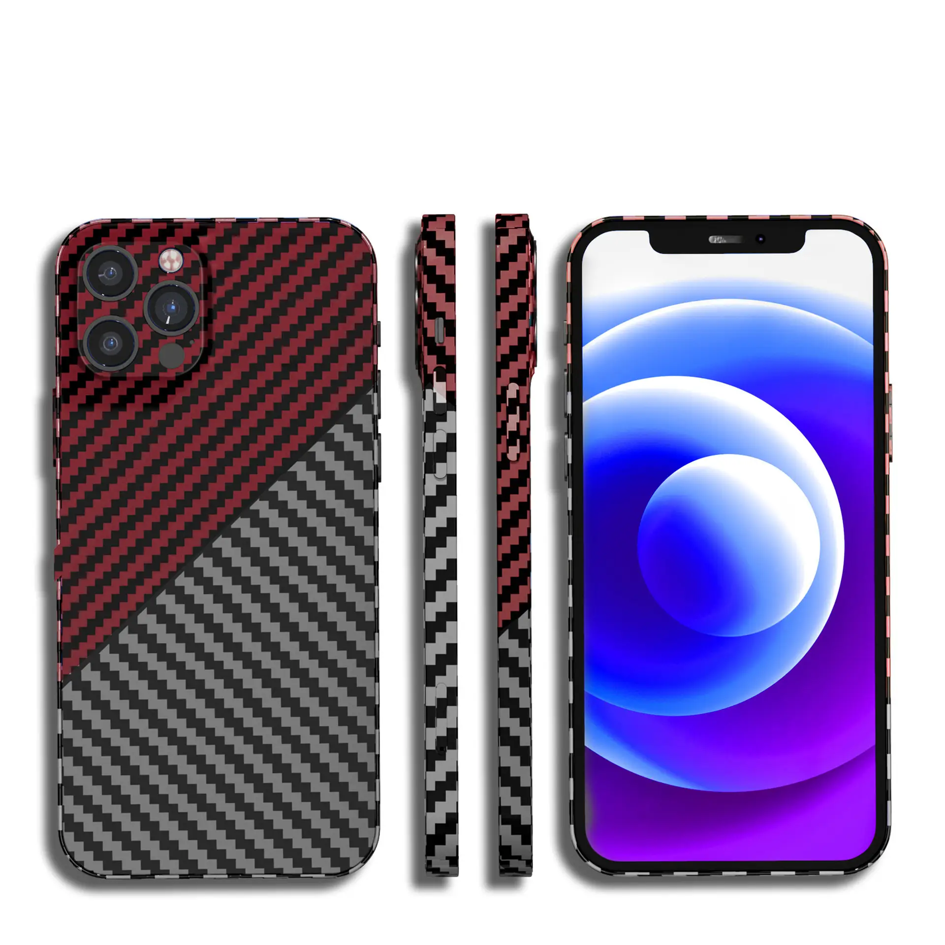 Carbon Fiber Pattern Phone Case All-inclusive Drop-resistant