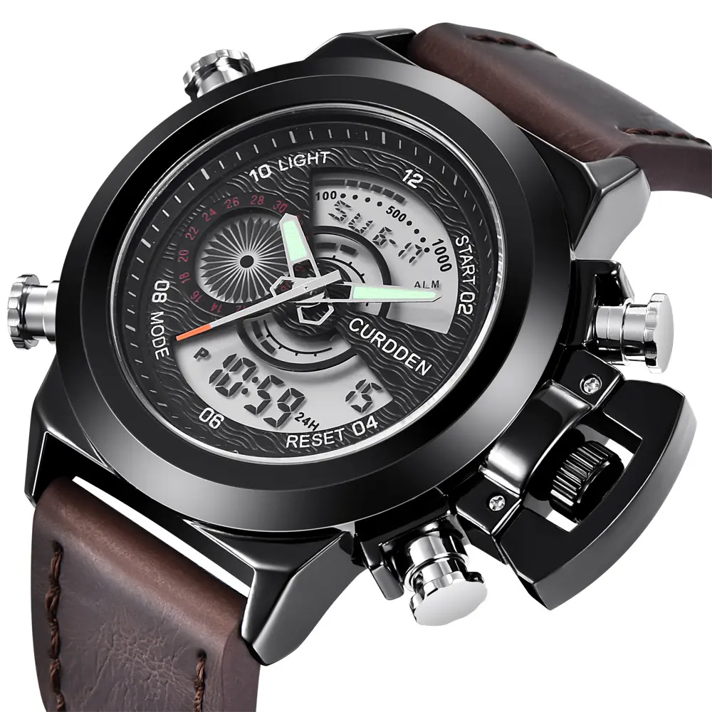 Fashion Belt Multi-functional Double Display Sports Watch