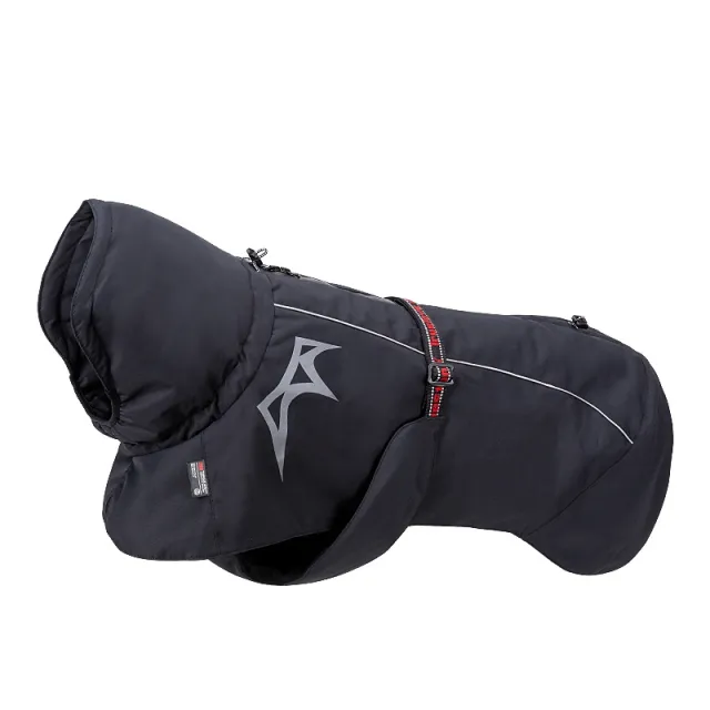 Pet Dog Cotton padded Clothes Autumn And Winter Waterproof Warm With Velvet Black - Shop at LoveMi