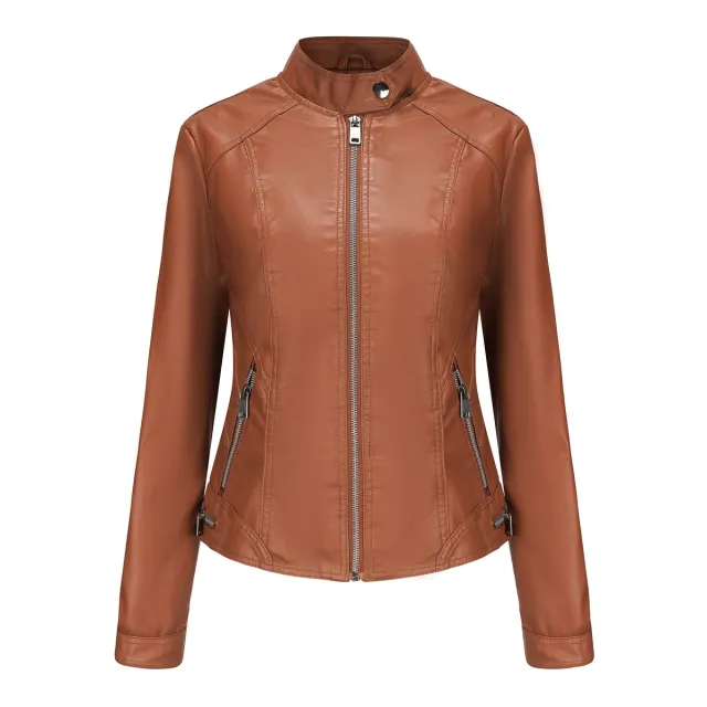 Long Sleeve Spring And Autumn Thin Jacket Camel - Shop at LoveMi