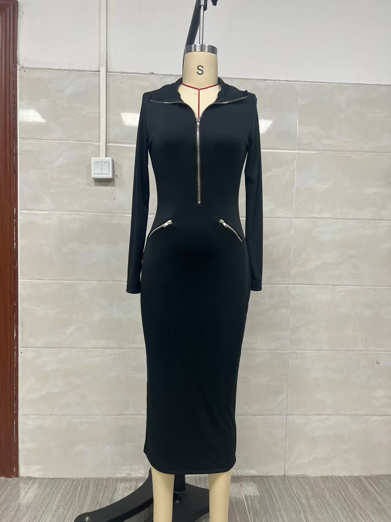Women's Slim Fit Dress – Styled Outfit Flat Lay