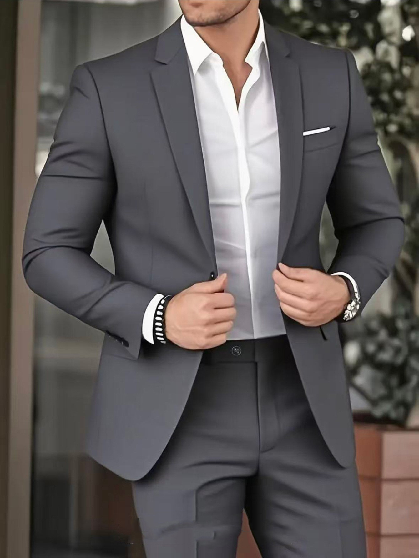 Elegant Banquet Gown Slim-Fit Fashionable Suit And Trousers For Men 7