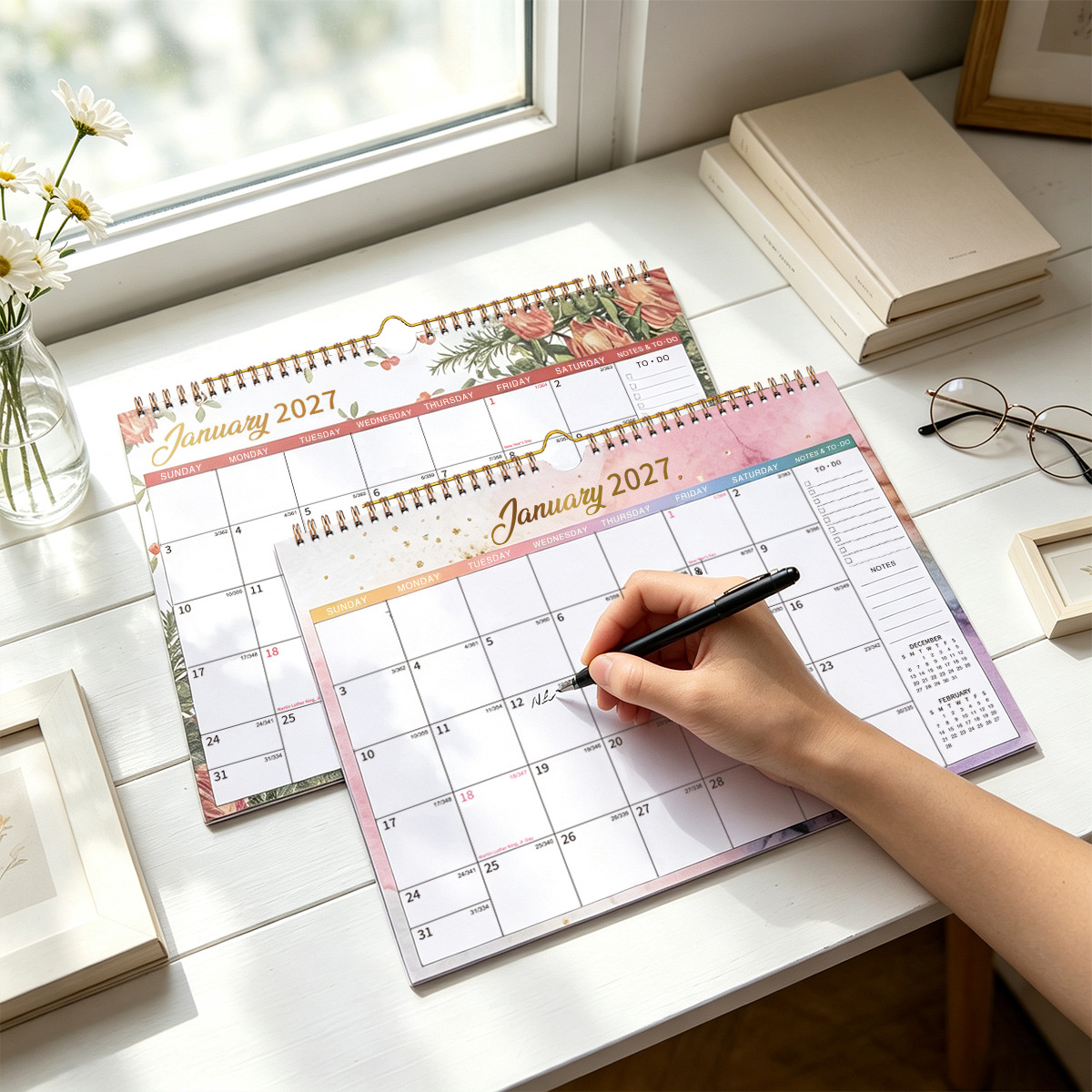 Office Wall Decoration Plan Self-Discipline Check-Off Monthly Calendar
