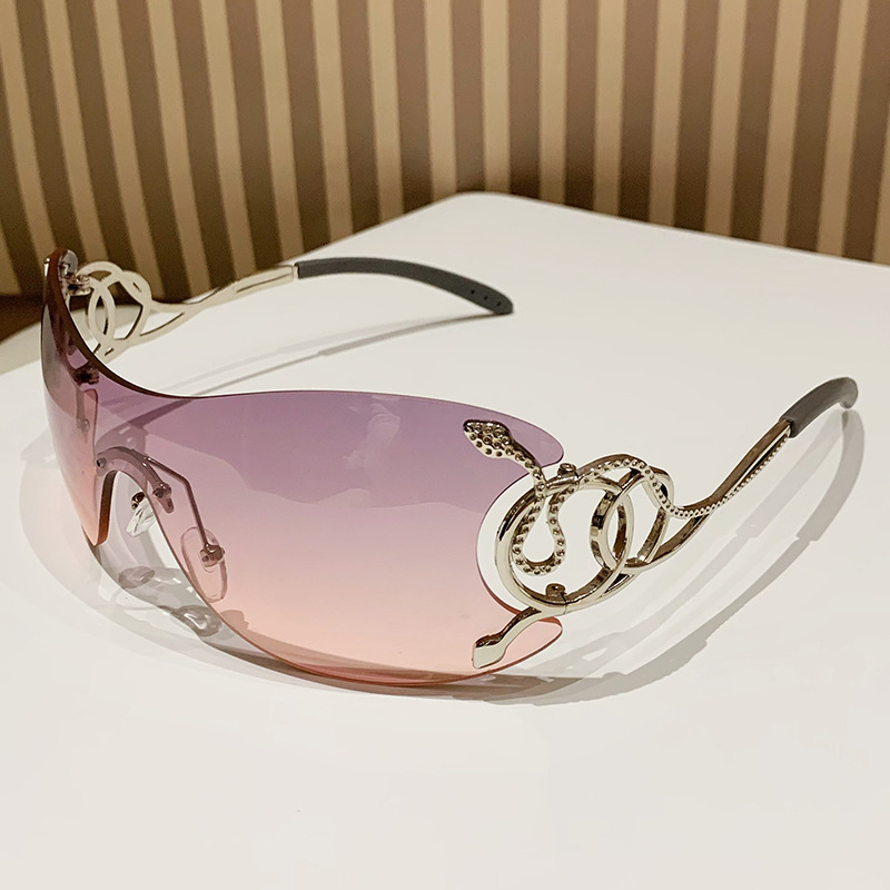 Silver Frame Purple Pink Lens