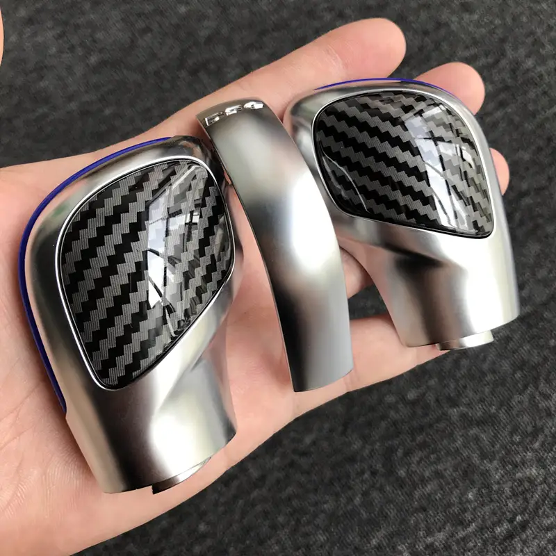 Chrome Matt With Leather Knob Gear Side Cover DSG