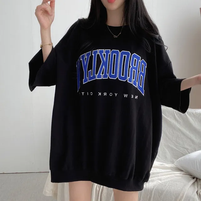Women's Cotton Summer Loose Short Sleeves T shirt Black - Shop at LoveMi