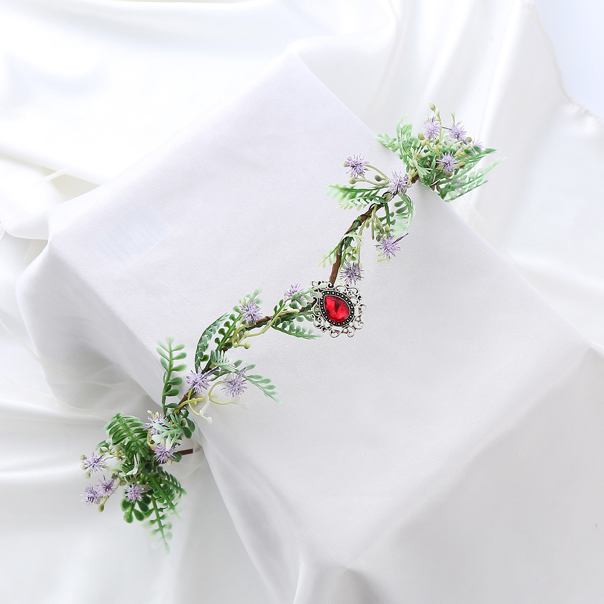 Title 5, Handmade Mori Style Flower Crown Headband Weddi...