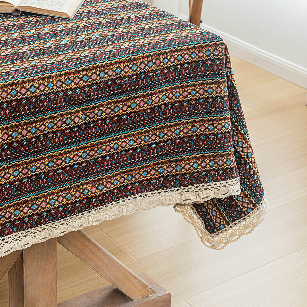 Bohemian Jacquard Insulated And Scald-Proof Thick Tablecloth