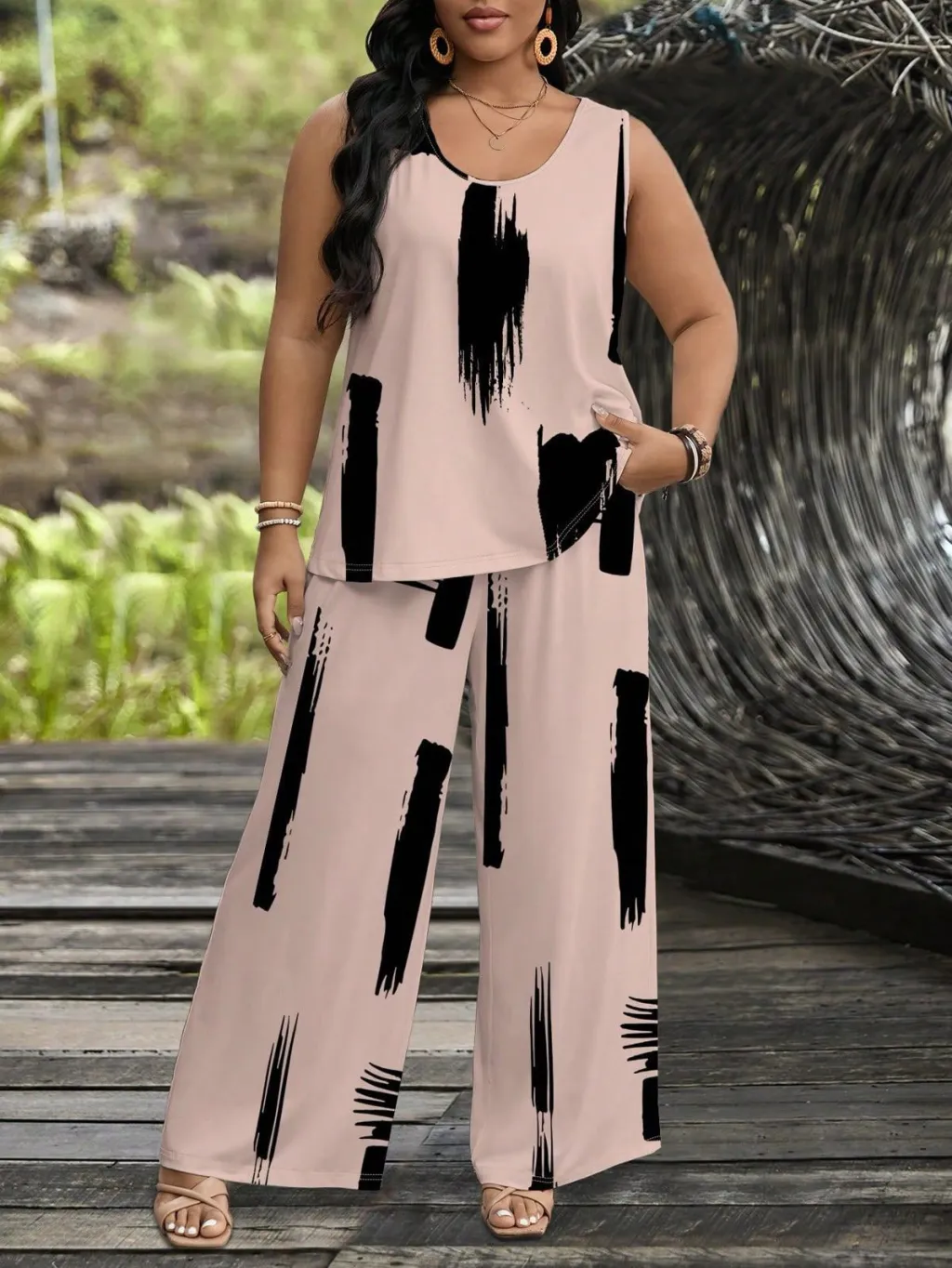 Fashion Personality Fashion Wide Leg Pants Women's Suit - Tz00206-L
