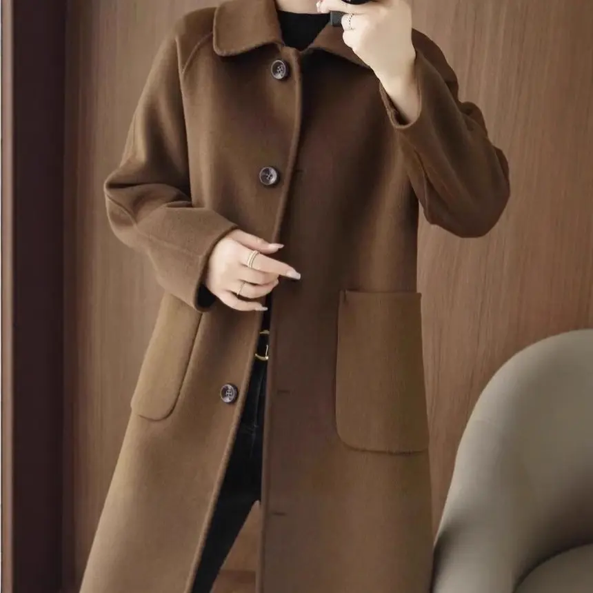 Double Faced Wool Mid Length Doll Collar
