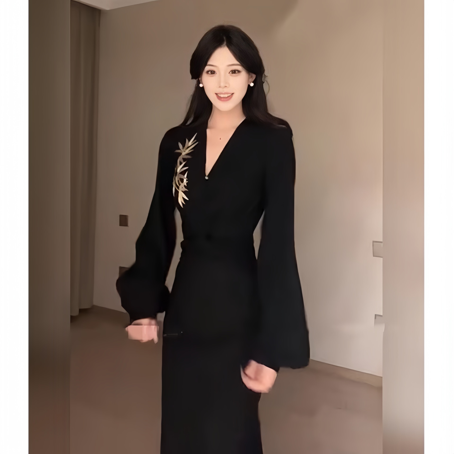 Summer Offshoulder Shortsleeve Dress Plussize Black - Shop at LoveMi