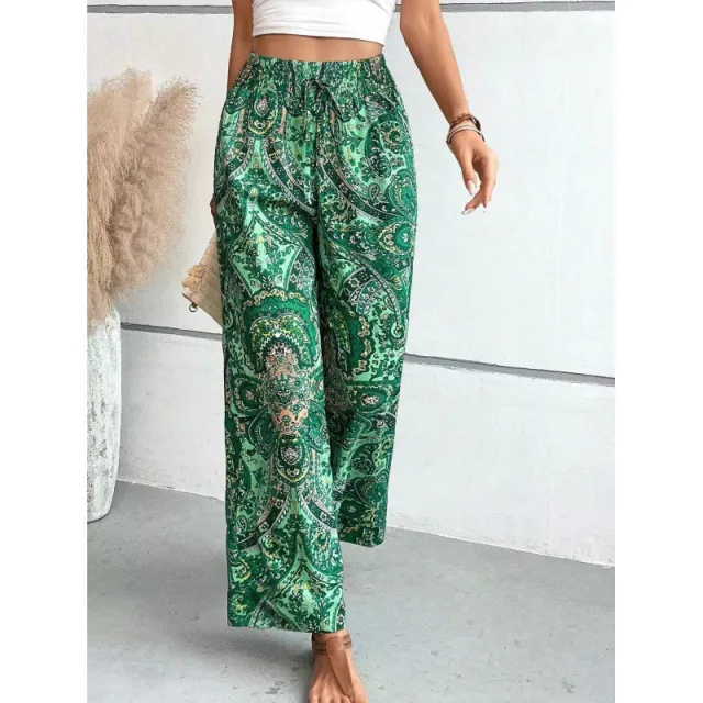 All matching Casual Beach Pants For Women Dark Green - Shop at LoveMi