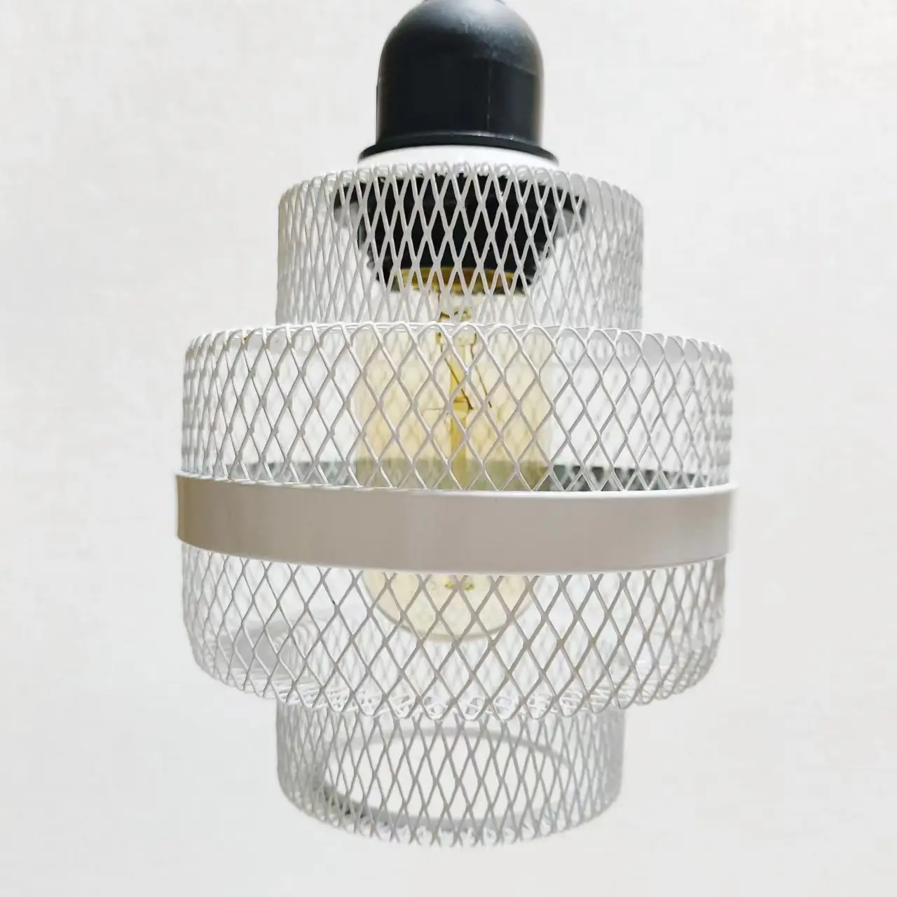Metal Hollow Diamond-shaped Network Ceiling Lamp Cover Shell
