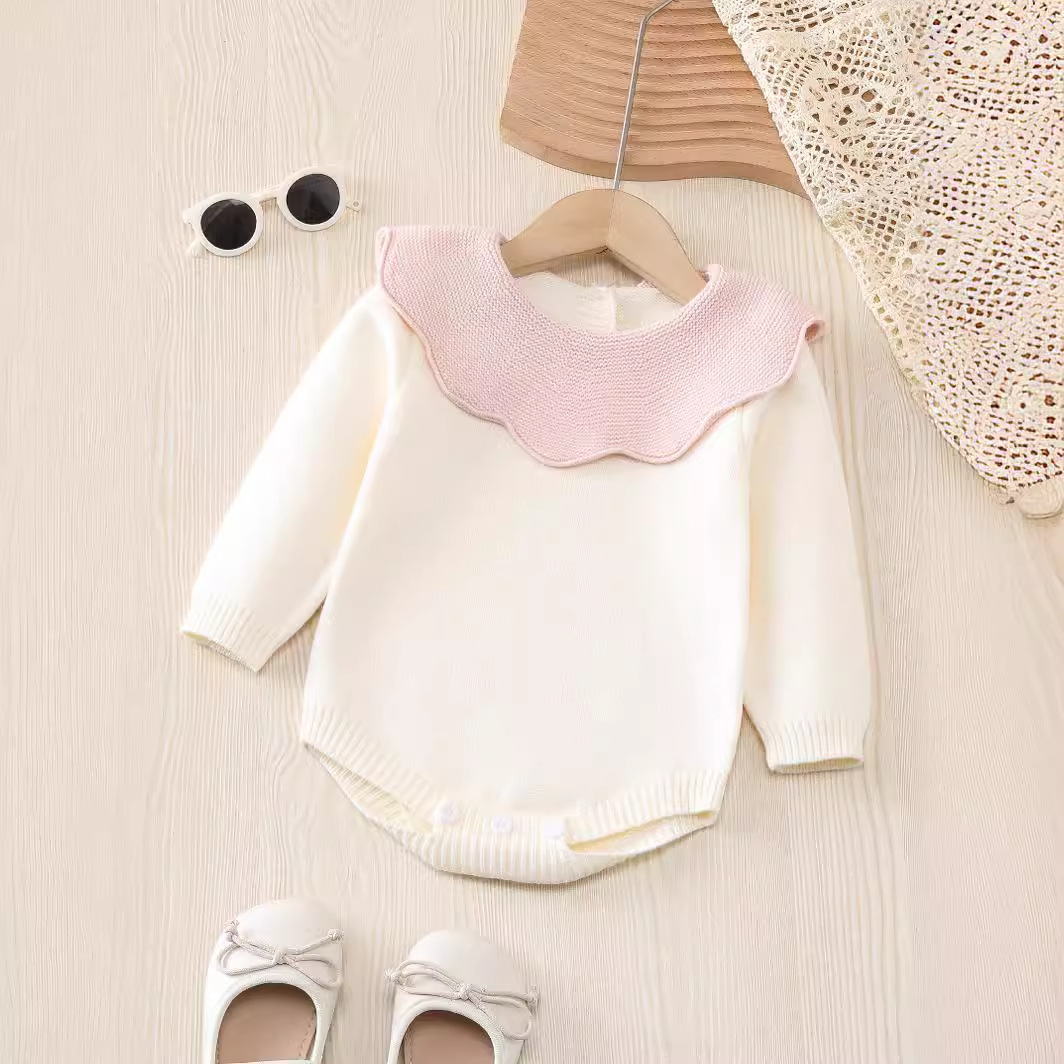 Thin Spring And Autumn Long Sleeve Triangle Jumpsuit Romper Jumpsuit