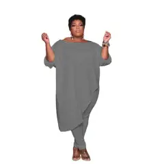 Women's Fashion Set Plus Size - Grey - View 1