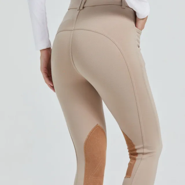 Equestrian Clothes Half Leather Wear resistant Non slip Sports Quick drying Khaki - Shop at LoveMi