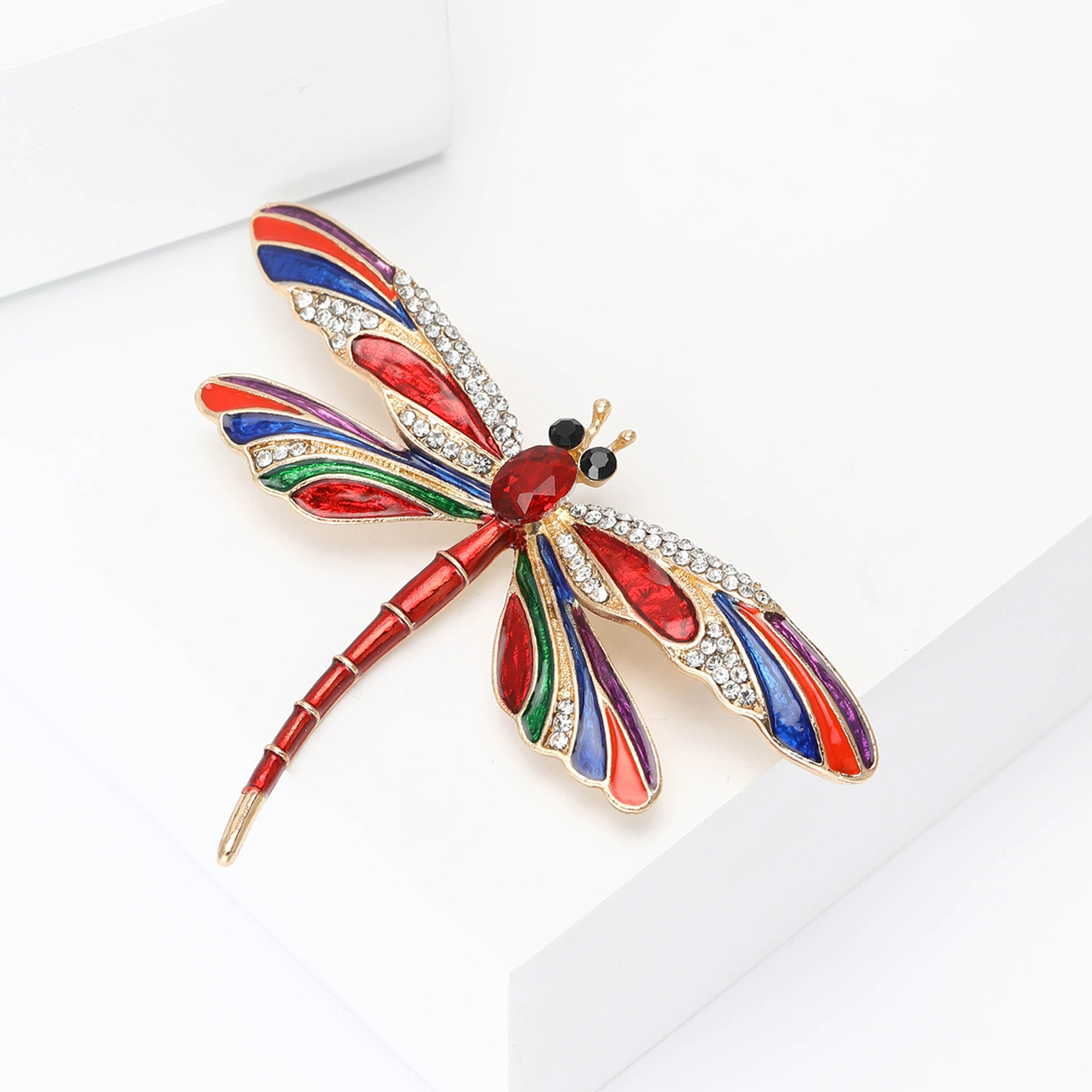 Alloy Enamel Dragonfly Brooch, picture 2 of 6