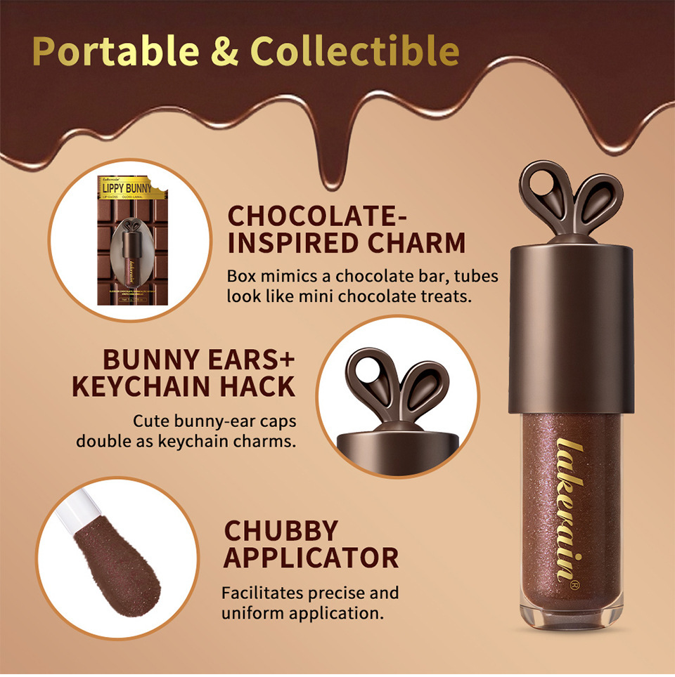 Princess Series Brazilian Chocolate Bunny Lip Gloss