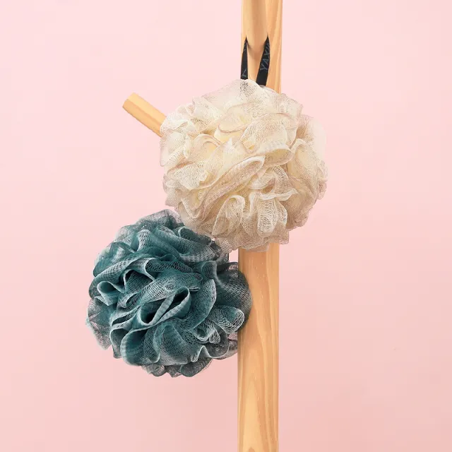 Loofah Large Size Mesh Sponge Not Easy To Loose Durable Bathing Artifact Light Coffee Blue Black - Shop at LoveMi
