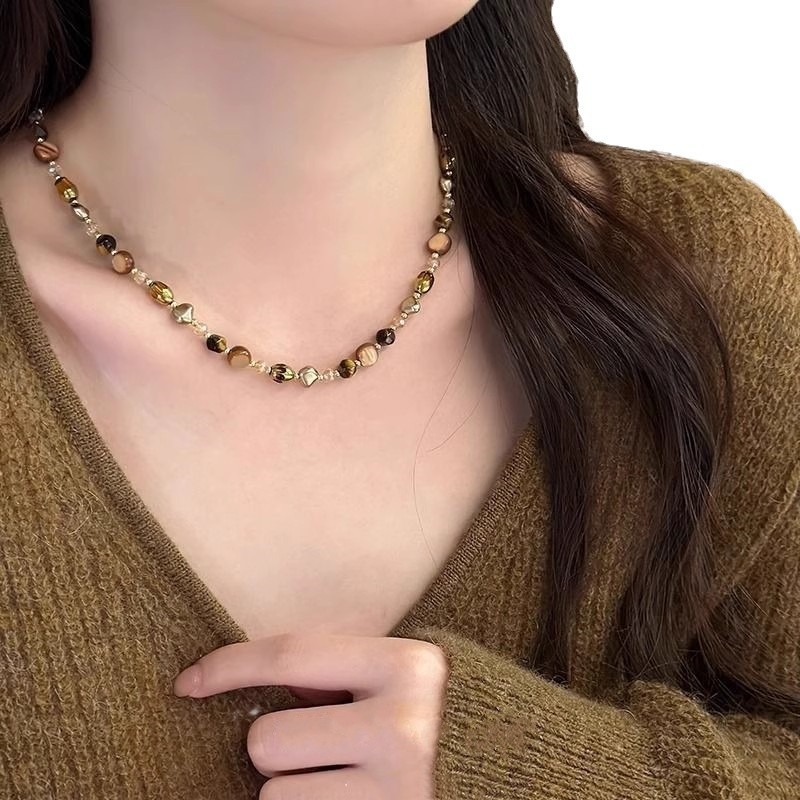 Unique Maillard-style Tigers Eye Necklace
