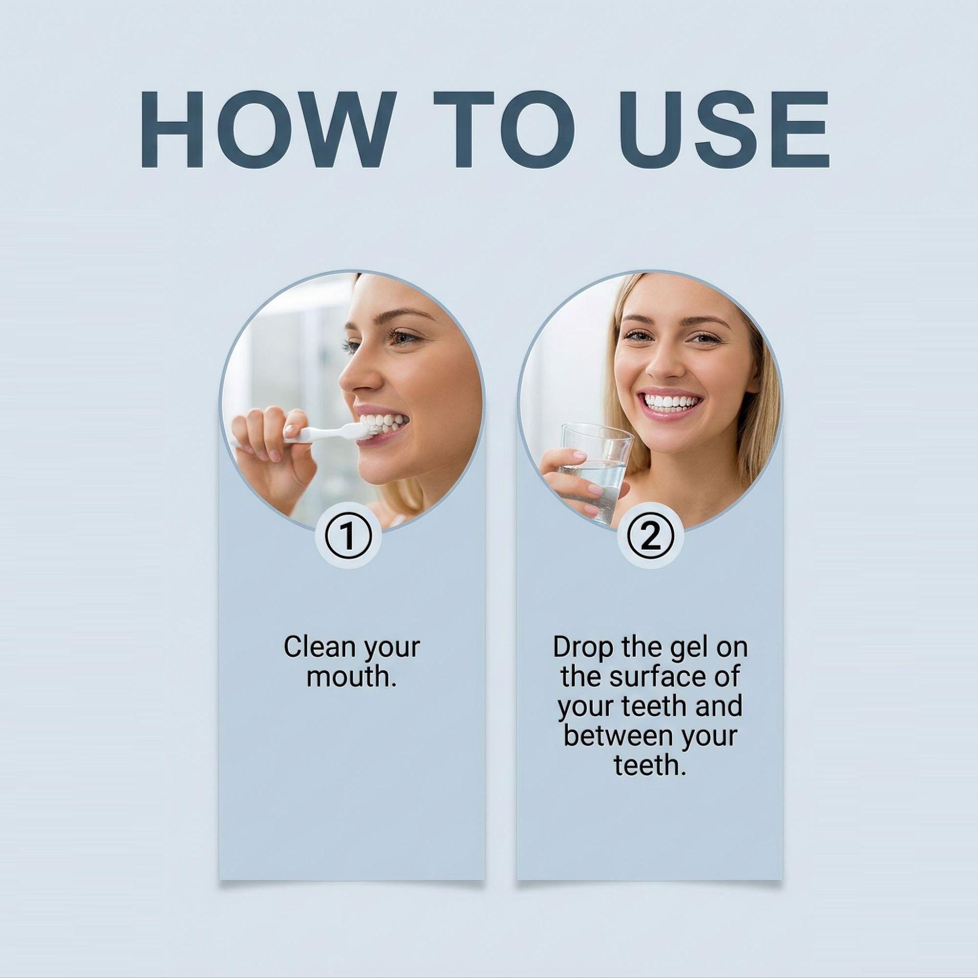 GumRepair soothing gel being applied to inflamed gums for fast relief from bleeding and sensitivity