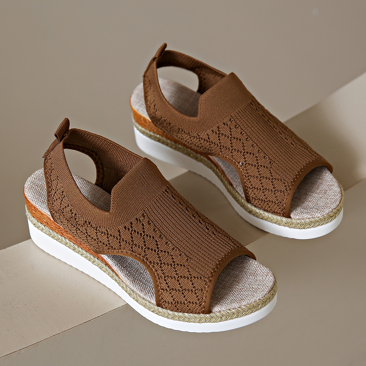 Fabric Slip-On Sandals