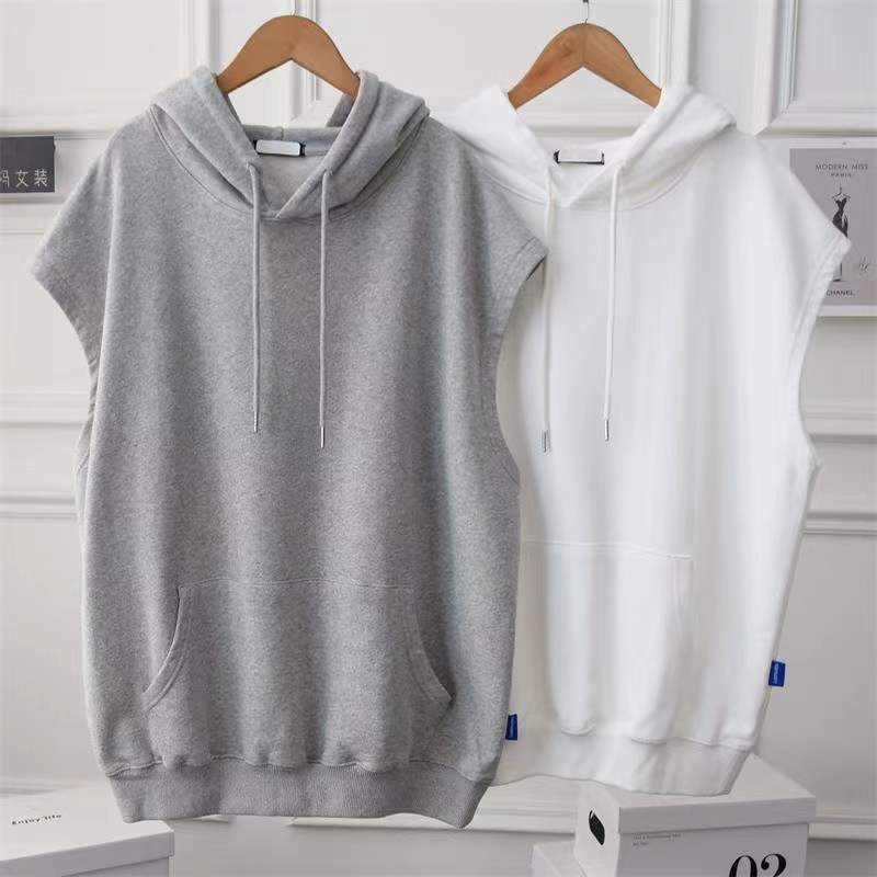Sleeveless Coat Instagram-style Hooded Vest Womens Hoodie