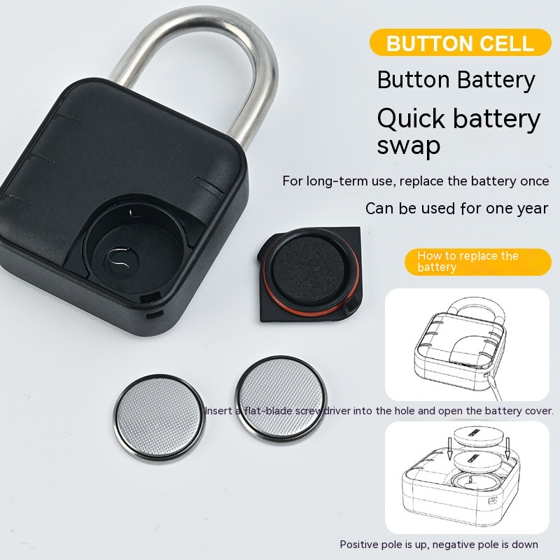 Fingerprint Lock Padlock Household Waterproof Password Cabinet Anti-theft Door Lock APP — foto 10
