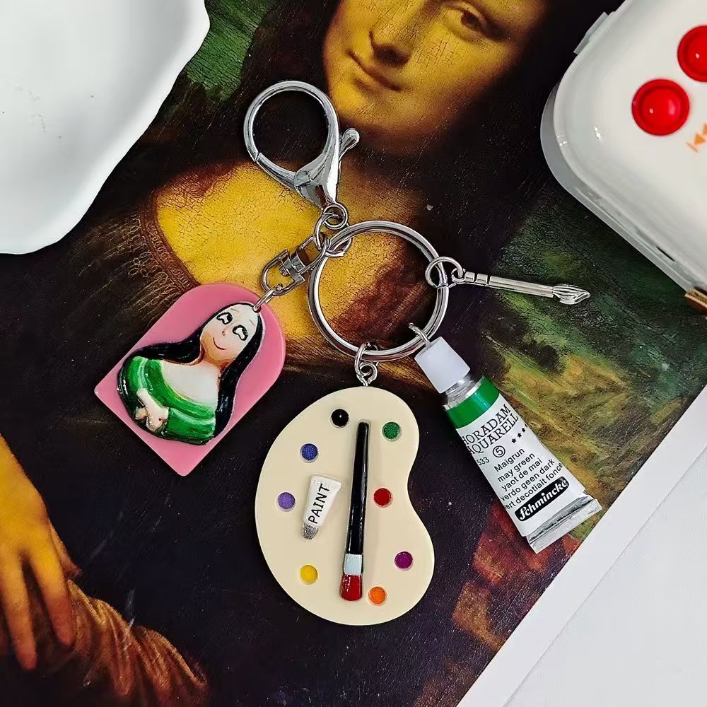 Q-version Drawing Board Paint Palette Bag Charm